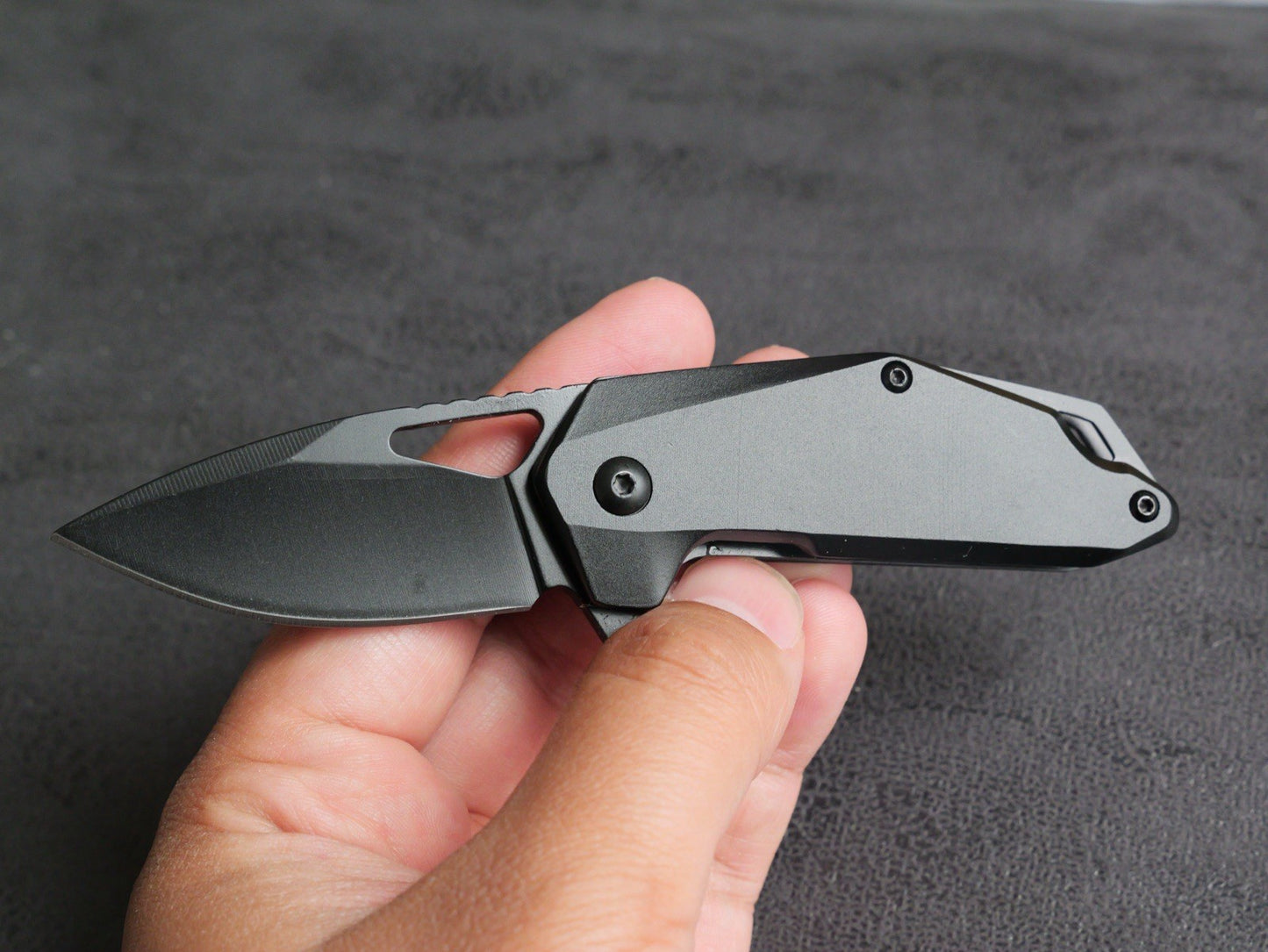 3” Pocket Knife Folding Black Spring Assist Full Metal