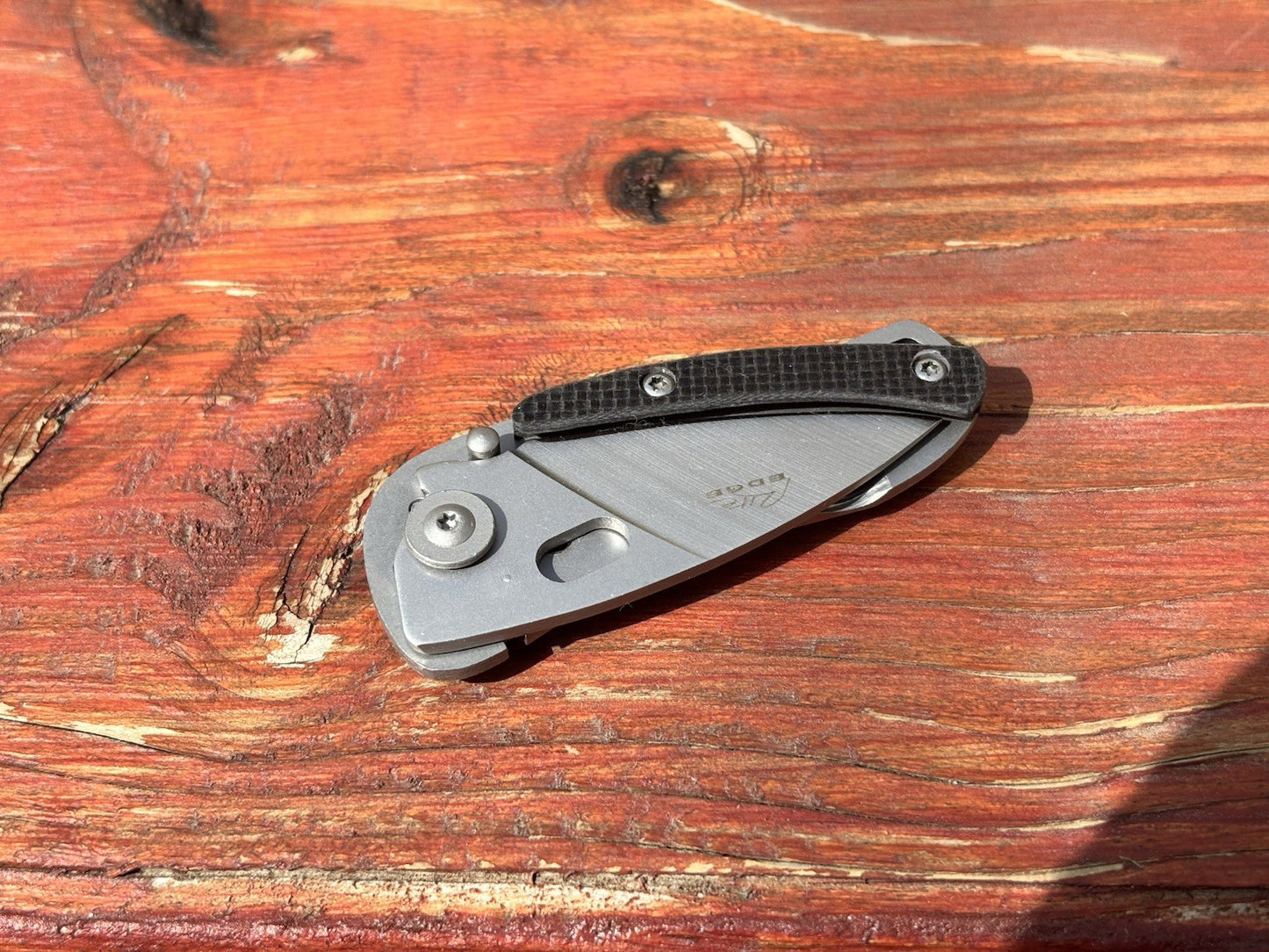 3” Money Clip Knife Satin Grey Skeleton Frame Liner Lock Sharp Compact Folding