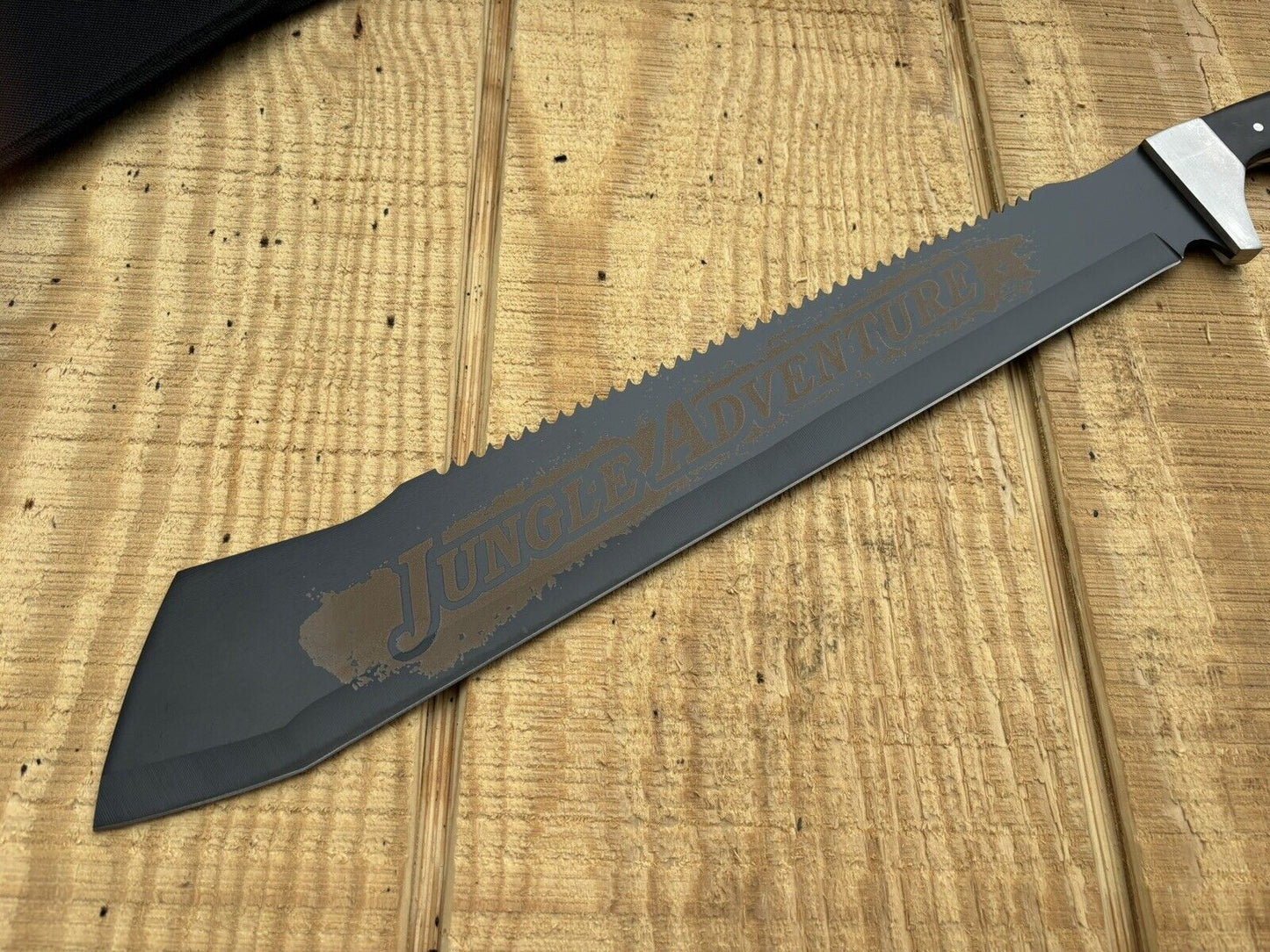 Jungle Machete Heavy Duty Tactical Stealth Black 25” XL 8mm Thick Blade Sharp