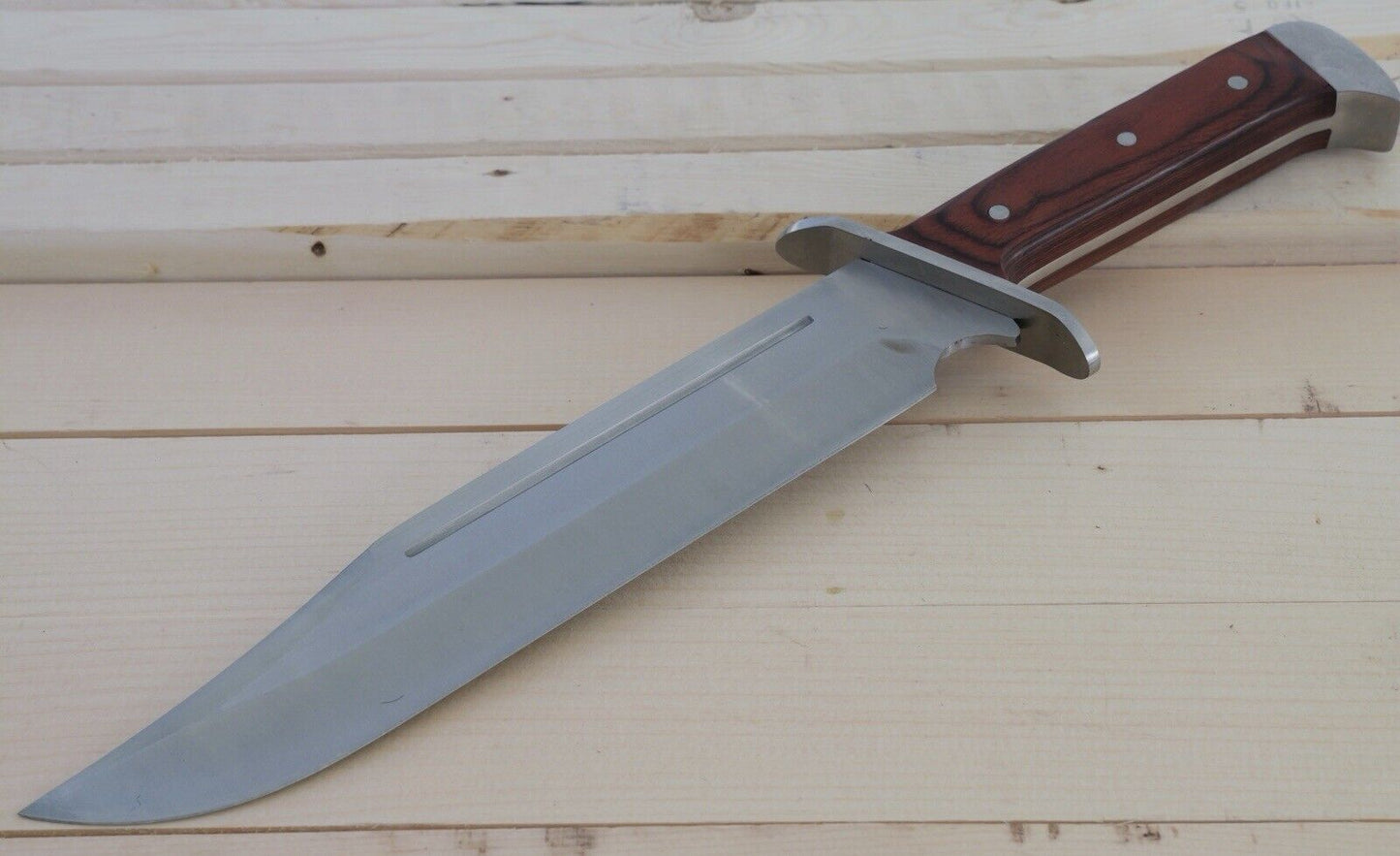 16” Bowie Knife Classic Mega XL Wood Handle Steel Hilt Sharp Wide Blade FullTang