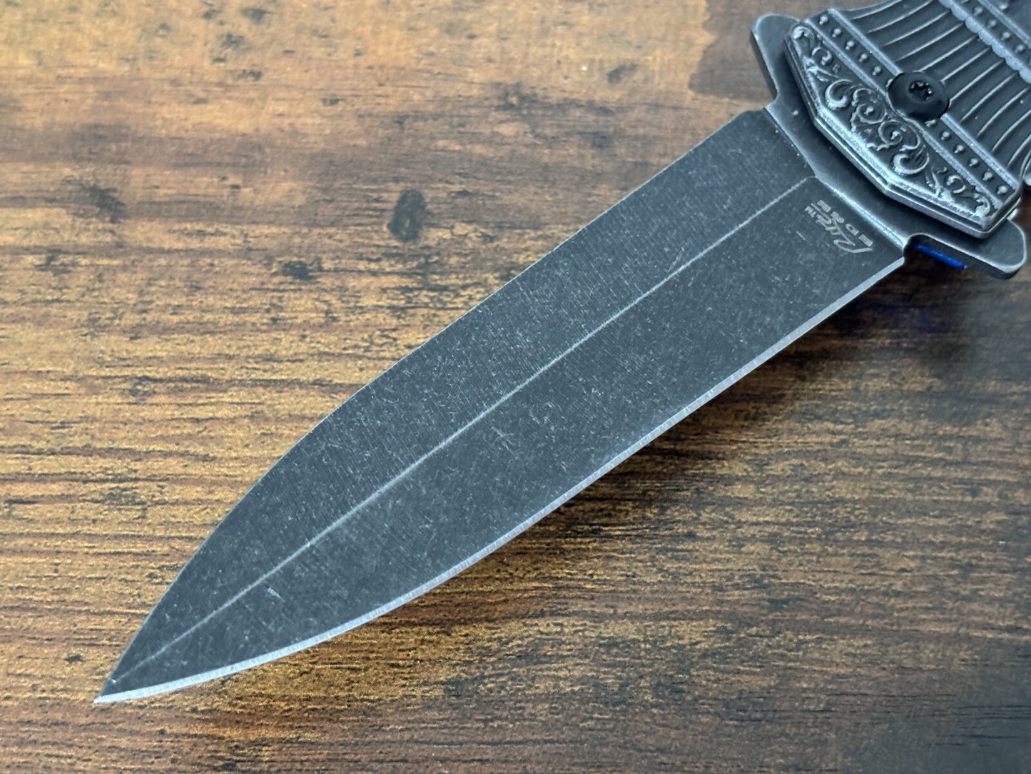 Mason Knife Spring Assist Pocket Knife Blue Gray Belt Clip Spear Point G Masonic