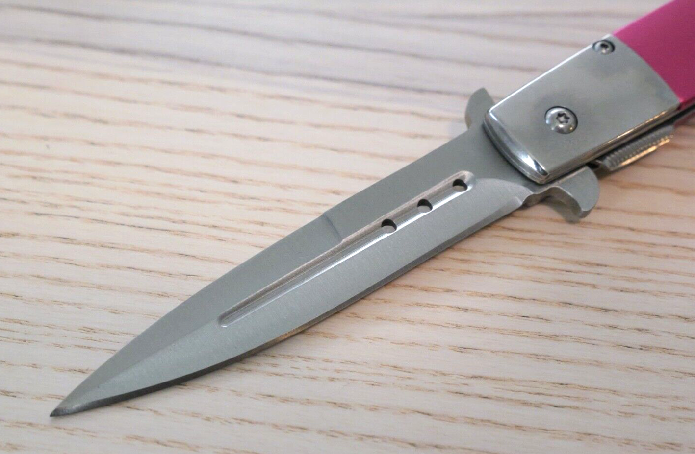 Pocket Knife Vintage Italian Design Ladies Girly Handle Pink Assisted Women Cute