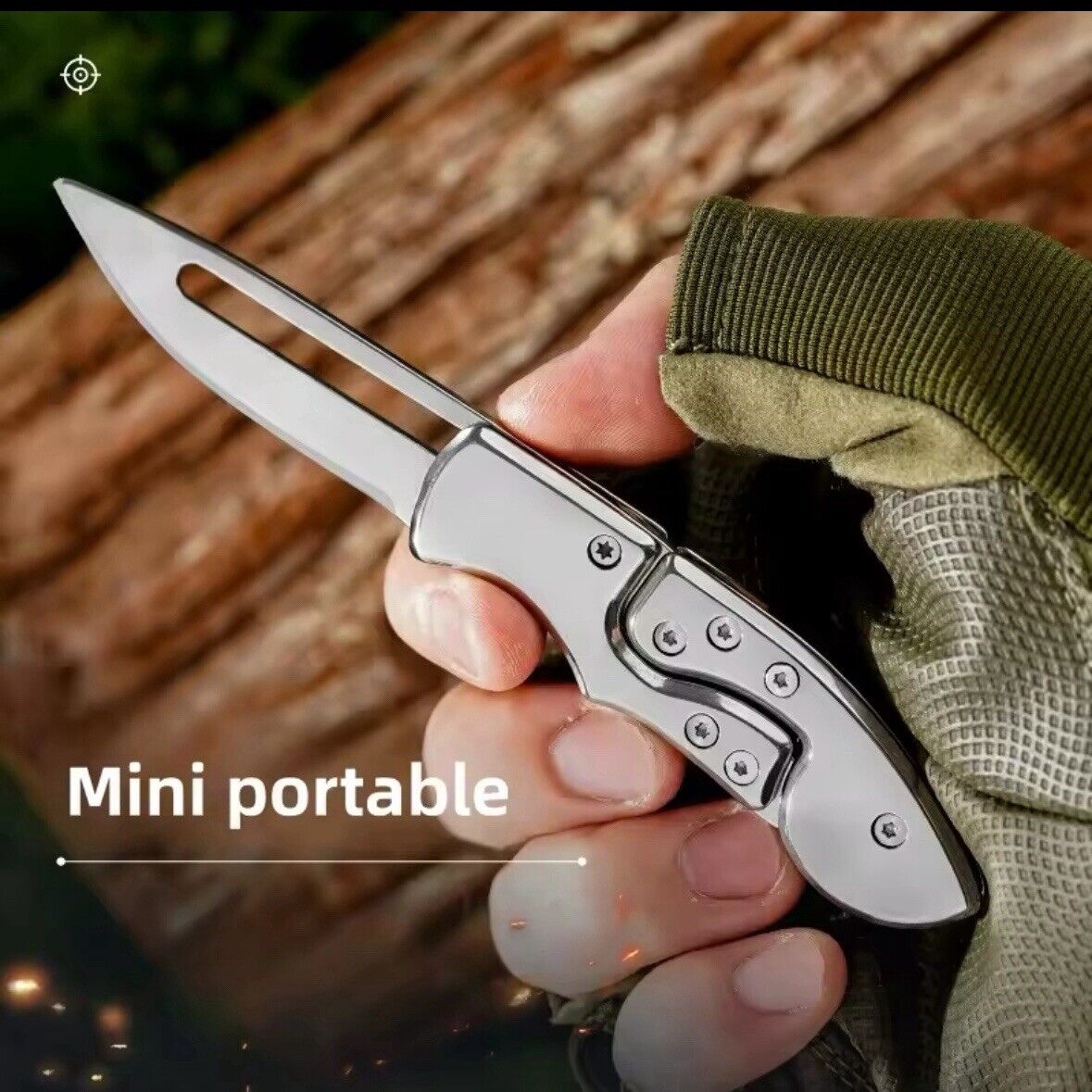 13.5cm Outdoor Folding Knife Mini Mechanical Stainless Steel Carrying Pocket Edc