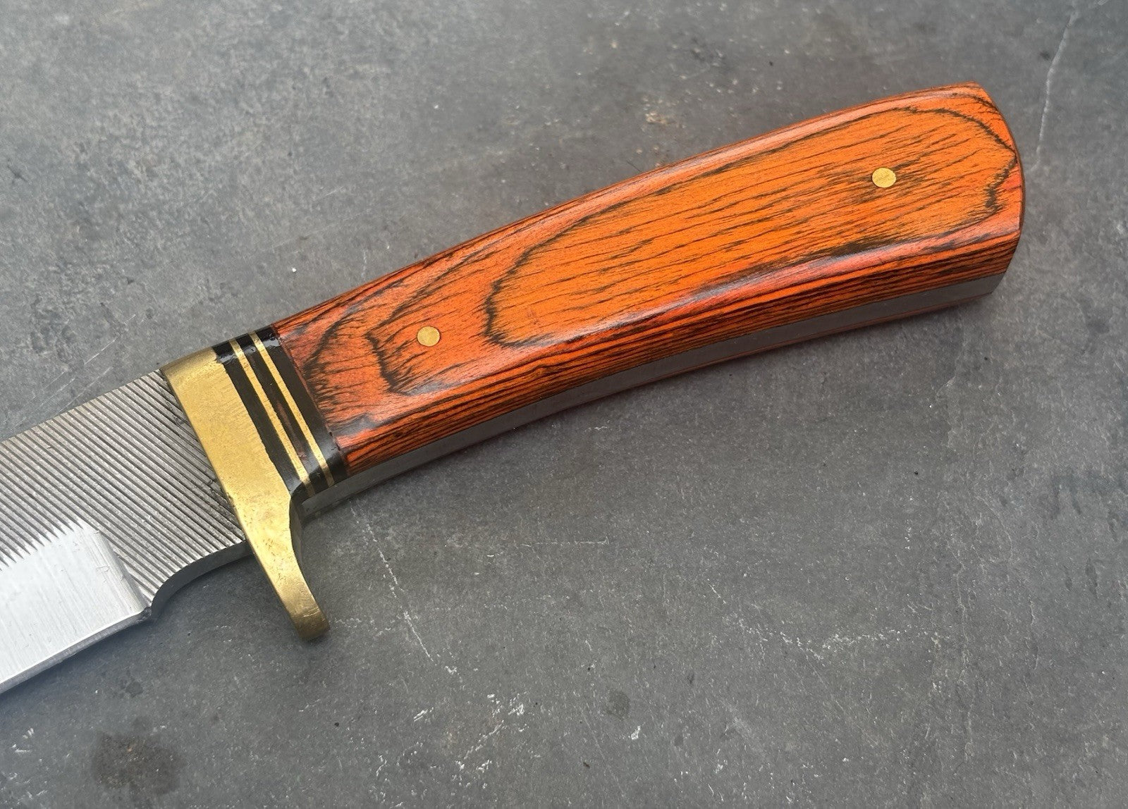 8” Fixed Blade Knife Leather Sheath High Carbon Steel File Knife Handmade Thick