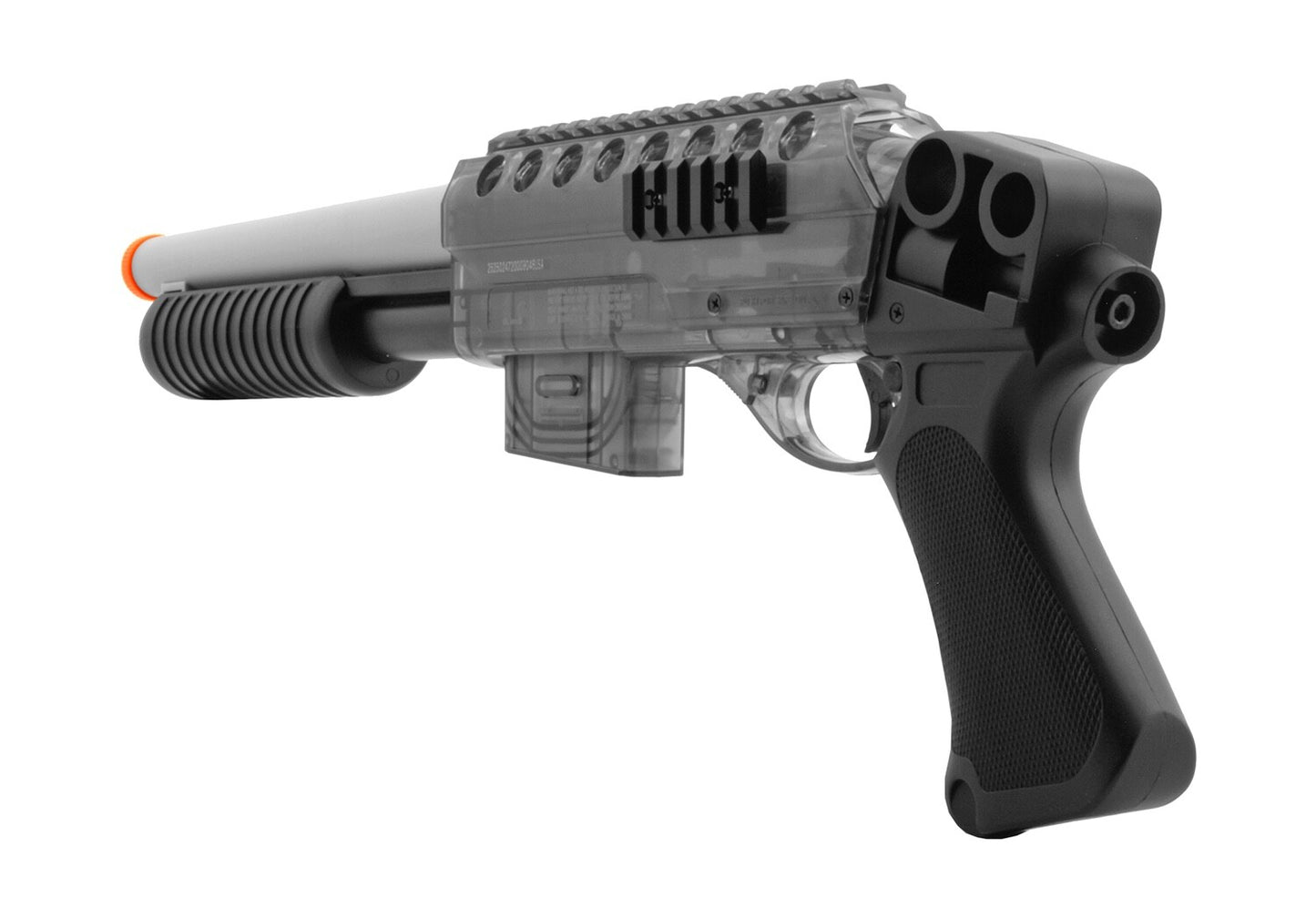 Game Face - Ghost Spring Powered Airsoft Shotgun and Pistol Kit Clear 370 fps
