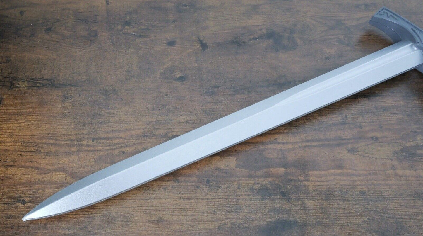 28” Latex Crusader Sword Excalibur Cross Double Sides Hilt Cosplay Larping Toy