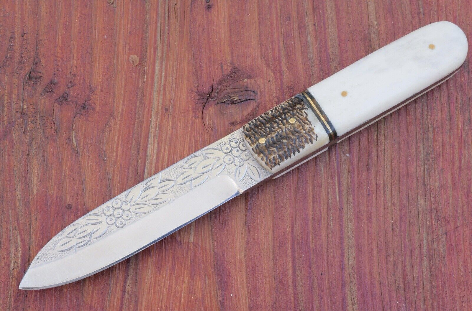 9” Puukko Knife Leuku Carbon Steel Hand Forged Engraved Blade Sheath Belt Loop