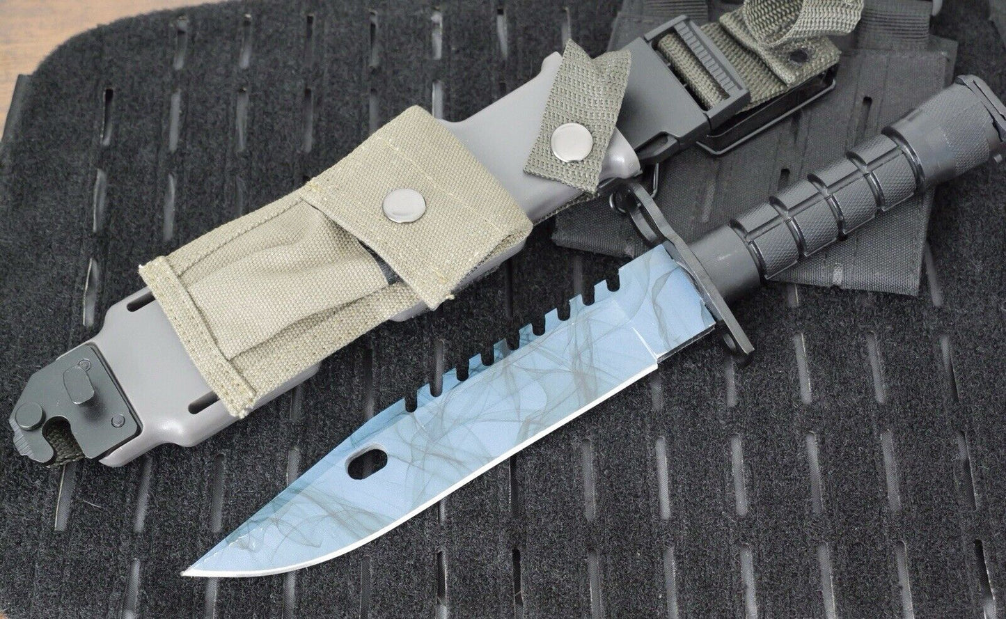 M-9 BAYONET SURVIVAL Knife Scabbard Saw Back AR Wire Cutter Tactical Holster 13"