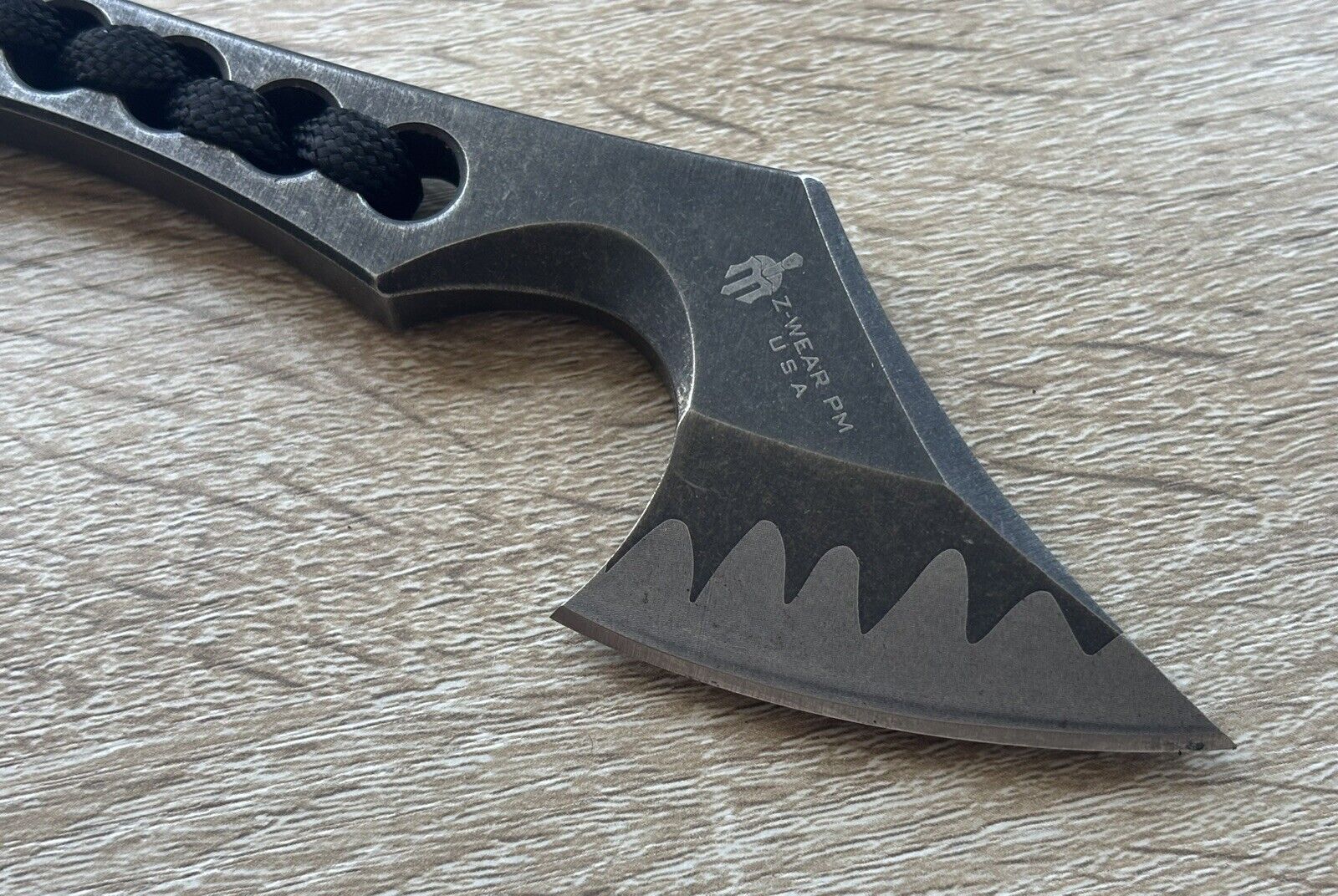 Mini Hatchet Kiradashi Knife Fixed Blade Kydex Sheath 61hrc 9cr18mov 10mm Thick