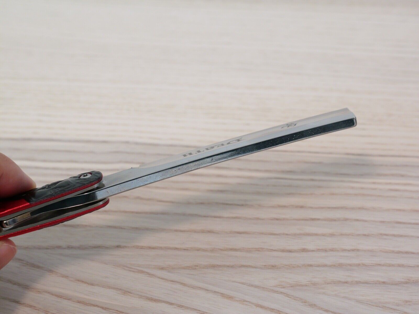 Straight Razor Vintage 5mm Thick Blade Red Skull Design Chrome OG