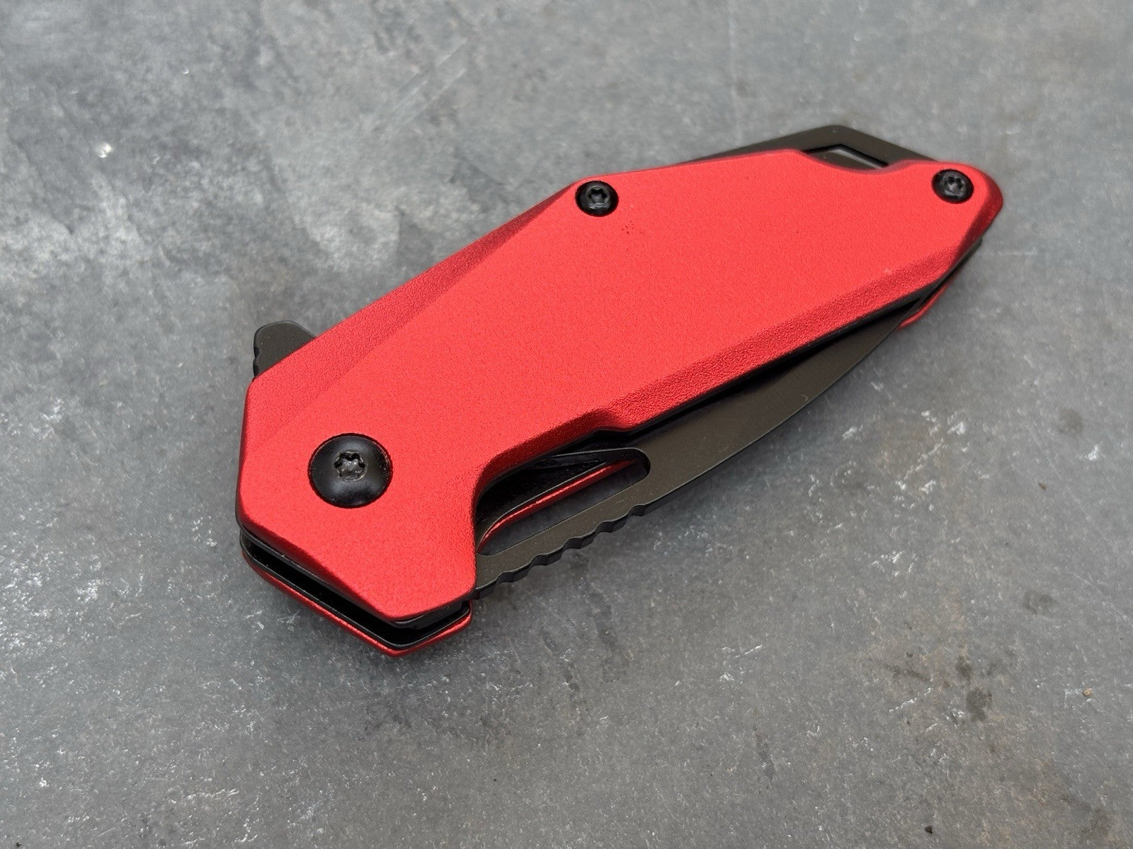 3” Pocket Knife Folding Red Spring Assist Full Metal Mini Small Compact