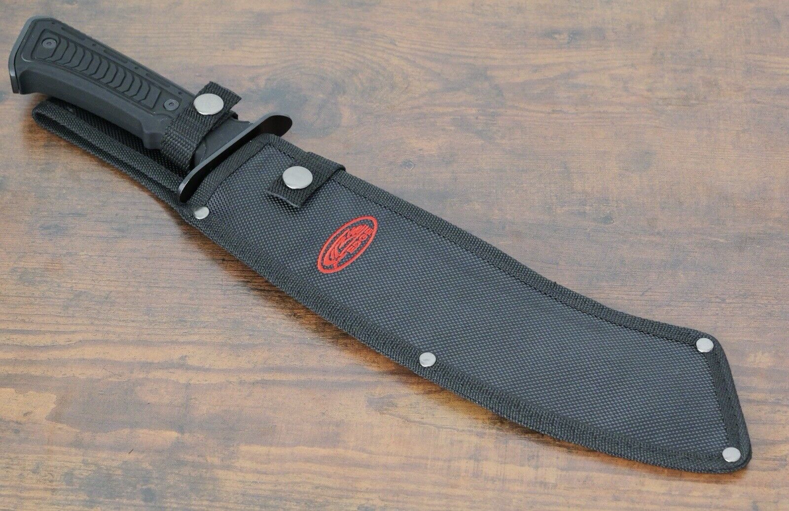 17” Machete Black Curved Blade Hiking Lightweight Sharp Nylon Sheath Belt Loop