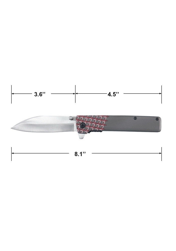 Modern Pocket Knife 8”Spring Assist Full Metal Deep Carry Clip Sheepsfoot Blade