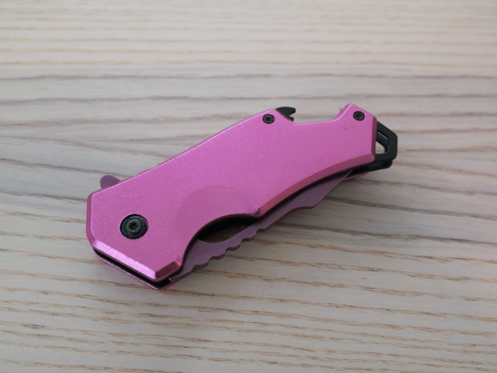 Hot Pink Pocket Knife Spring Assisted Black Ladies Self Defense Girly Medium EDC