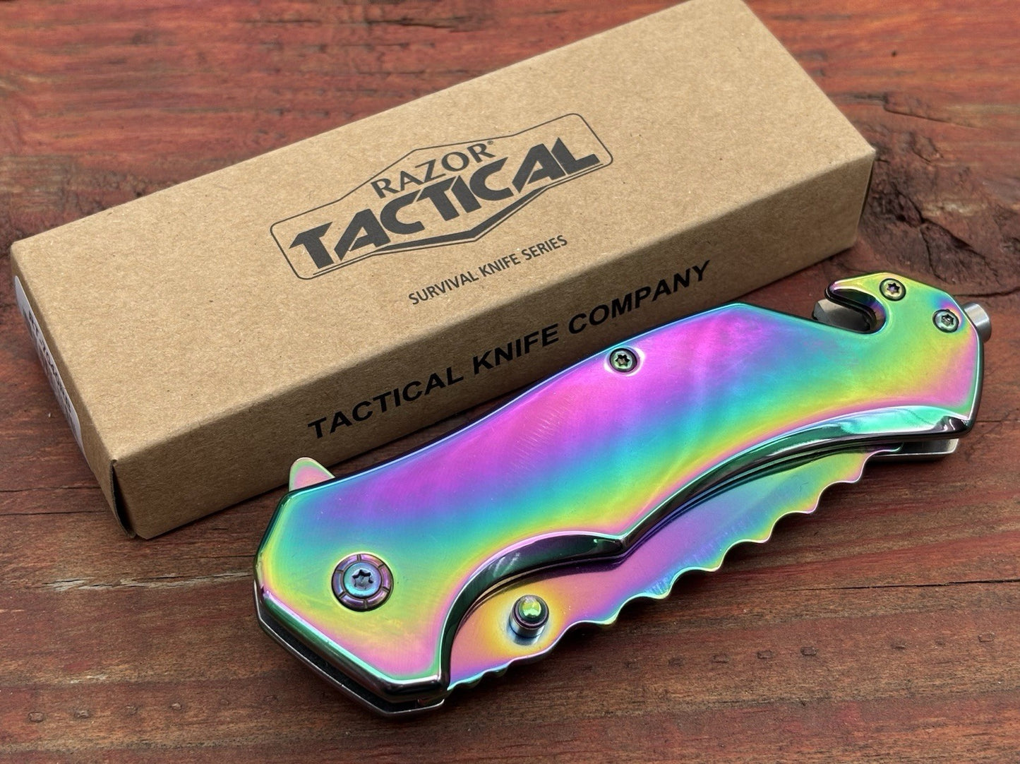 Metal Spring Assist Pocket Knife Emergency Window Punch Seatbelt Cutter Titanium