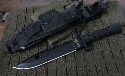 M-9 BAYONET SURVIVAL Knife Scabbard Saw Back AR Wire Cutter Tactical Holster 13"