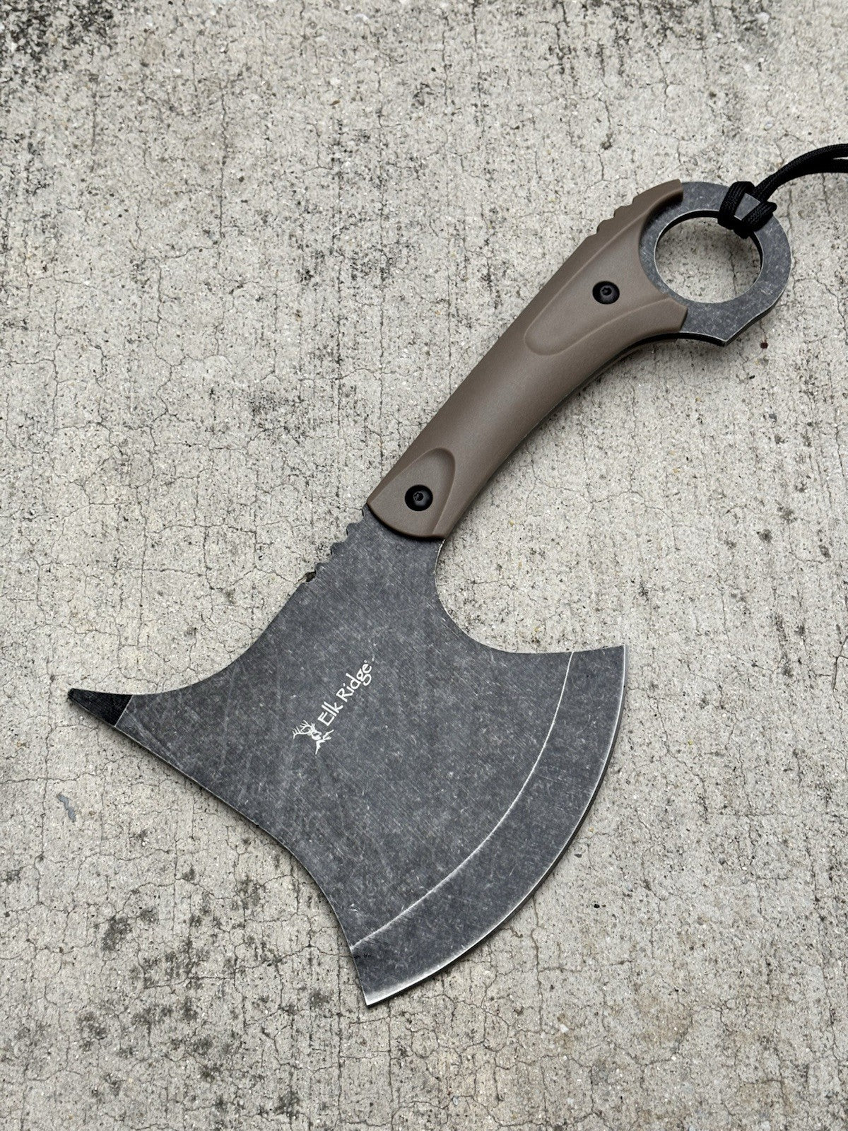 Tactical Combat Axe Elk Ridge Full Tang Nylon Fiber Scales Sharp Sheath Ultimate