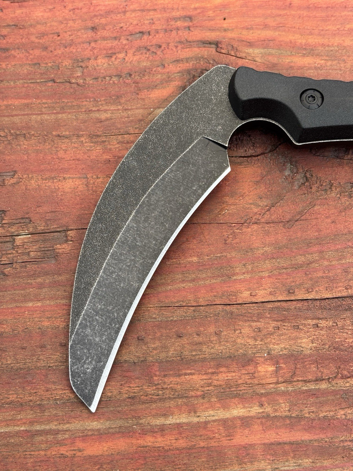 Tactical Scythe Kama Full Tang Sheath Modern 3.5” Blade 7.5” Handle Black