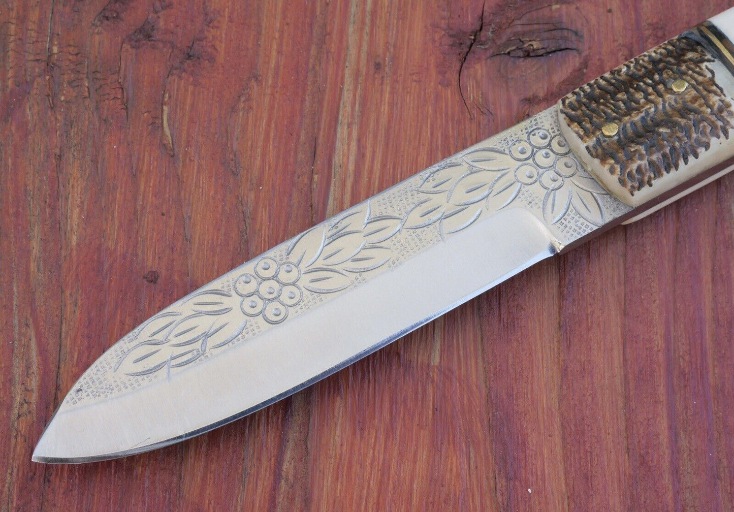 9” Puukko Knife Leuku Carbon Steel Hand Forged Engraved Blade Sheath Belt Loop