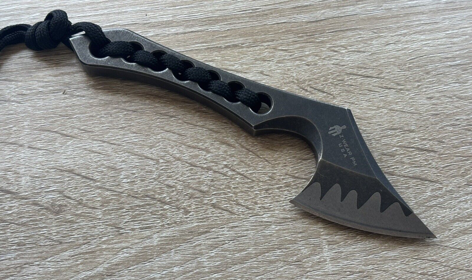 Mini Hatchet Kiradashi Knife Fixed Blade Kydex Sheath 61hrc 9cr18mov 10mm Thick