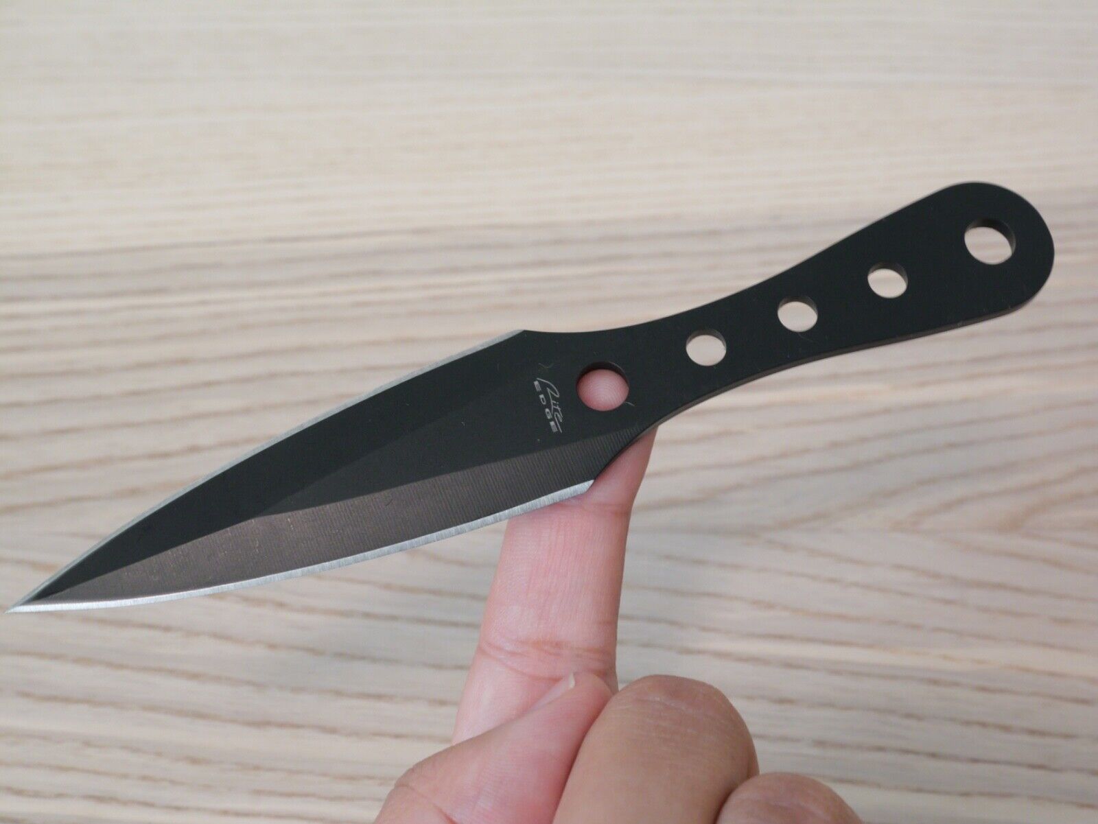 Classic 3pc Throwing Knife Set Stealth Balanced Knives Spear Double Edge Black