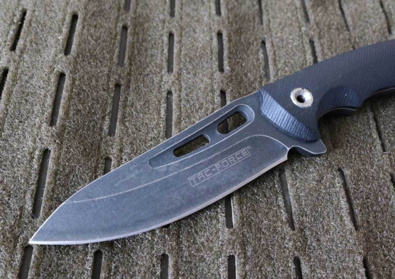 9" Fixed Blade Bushcraft Tactical Knife Full Tang 7Cr17 Steel Lanyard Firestick