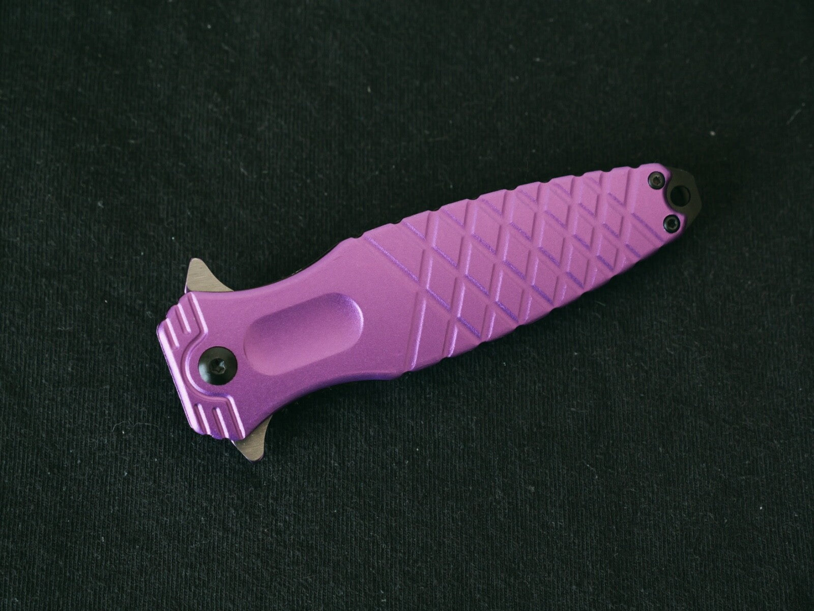 Pink Pocket Knife Spear Point Sharp Poke Ladies Self Defence Spring Assist Girls