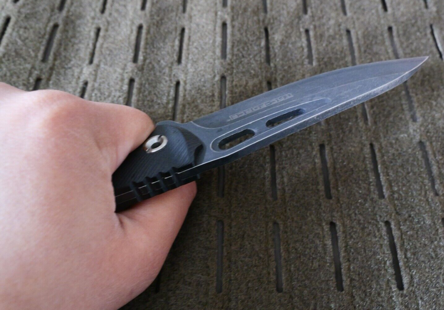 9" Fixed Blade Bushcraft Tactical Knife Full Tang 7Cr17 Steel Lanyard Firestick