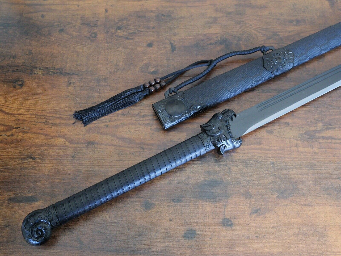 44”Ninja Sword XL Shadow Warrior Stealth Two Hand Ornate Extra Long Battle Ready