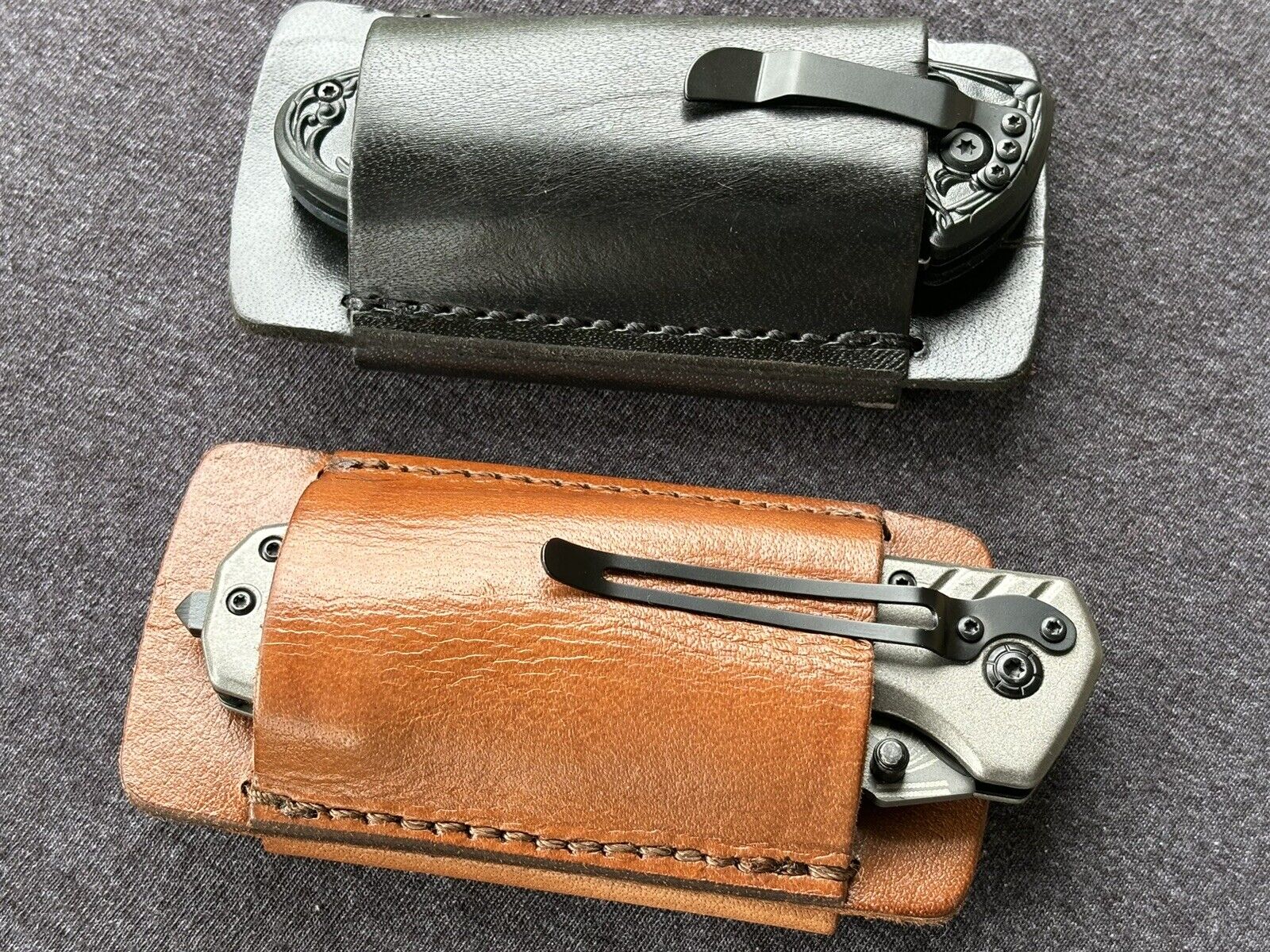 Horizontal Carry Pocket Knife Sheath Holster Tactical Full Size Knife Pouch 5”