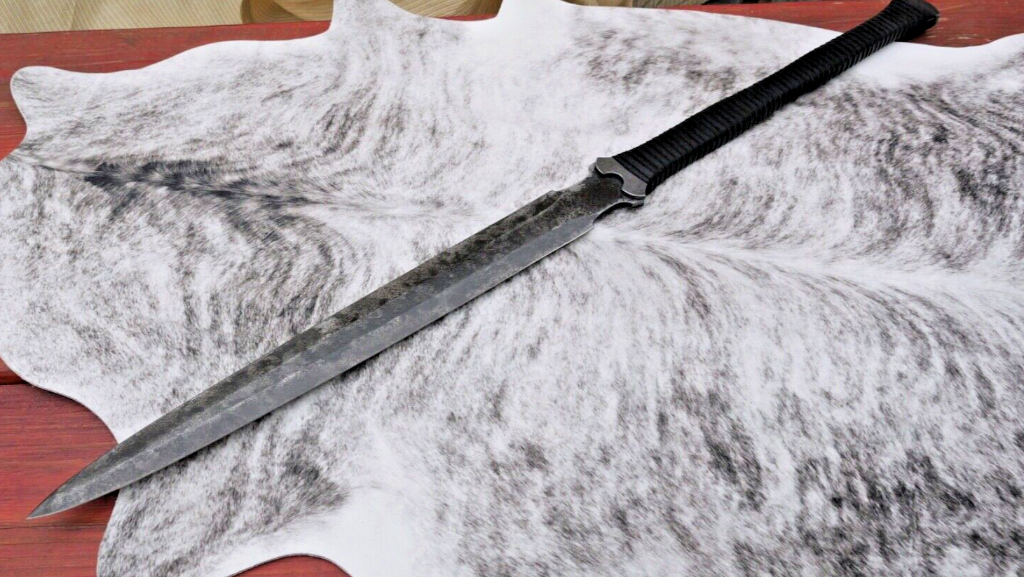 40" Shadow Spear Sharp Full Tang Battle Ready Manganease Steel 23" Blade Sheath