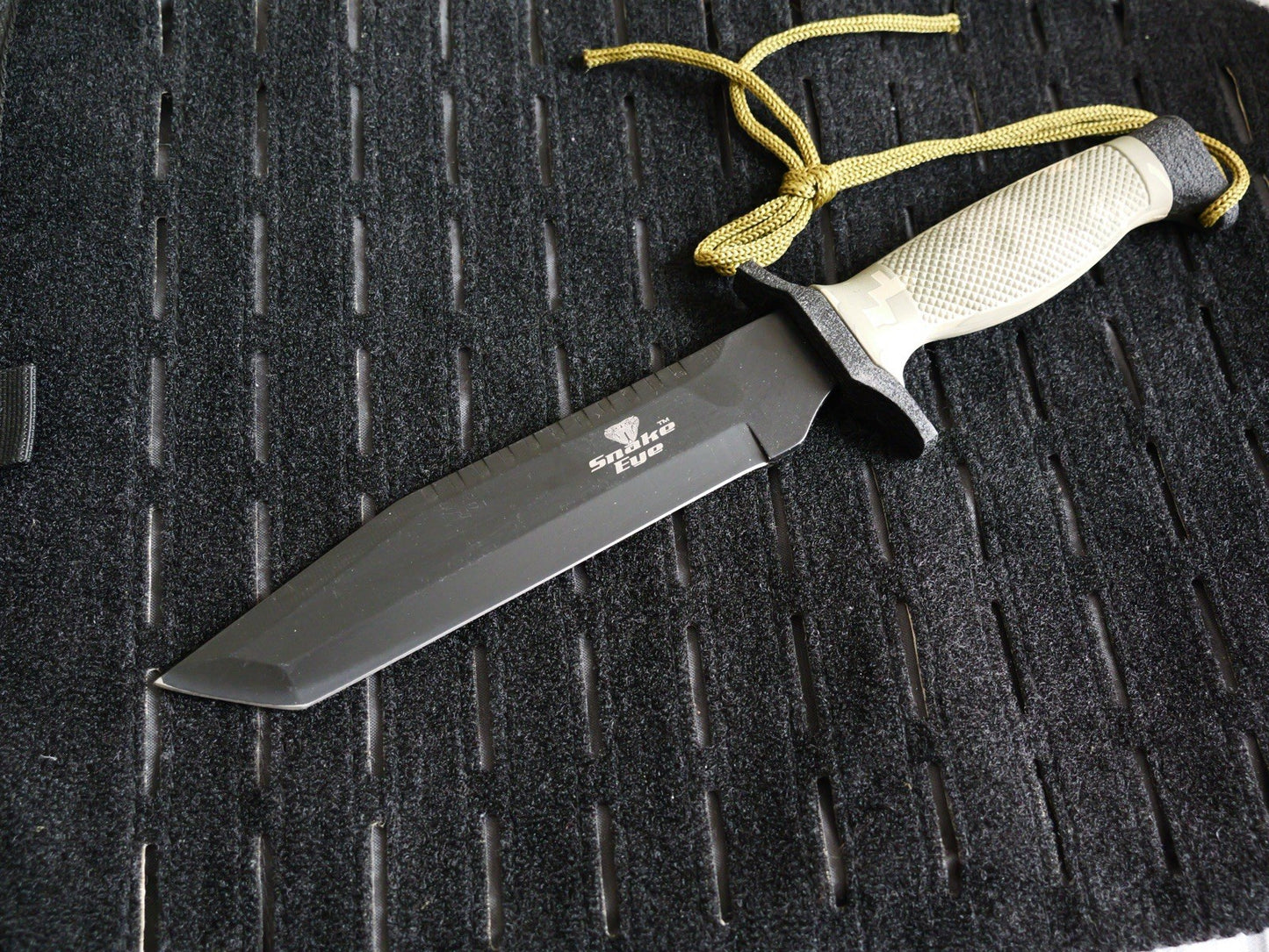 12” Heavy Duty Fixed Blade Knife Army Camo First Recon Sharp Tanto Deluxe Sheath
