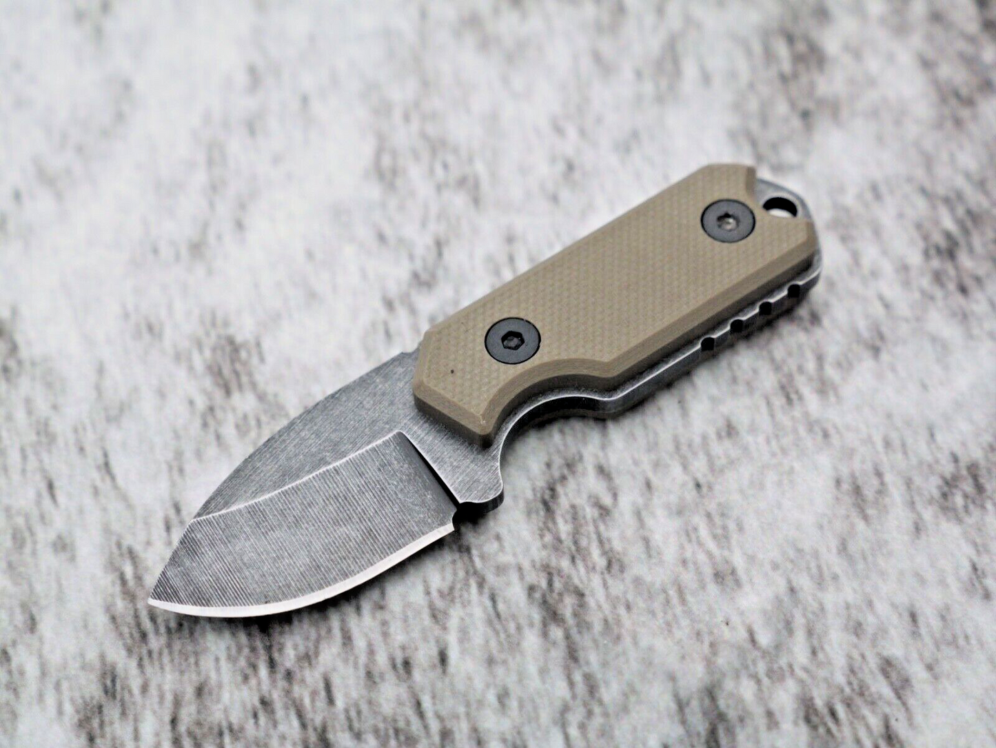 tiny neck knife 9cm full tang kydex sheath 3cm blade ball chain conceal carry