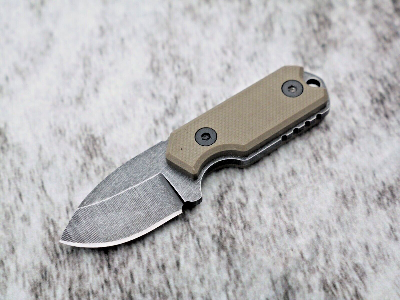 tiny neck knife 9cm full tang kydex sheath 3cm blade ball chain conceal carry