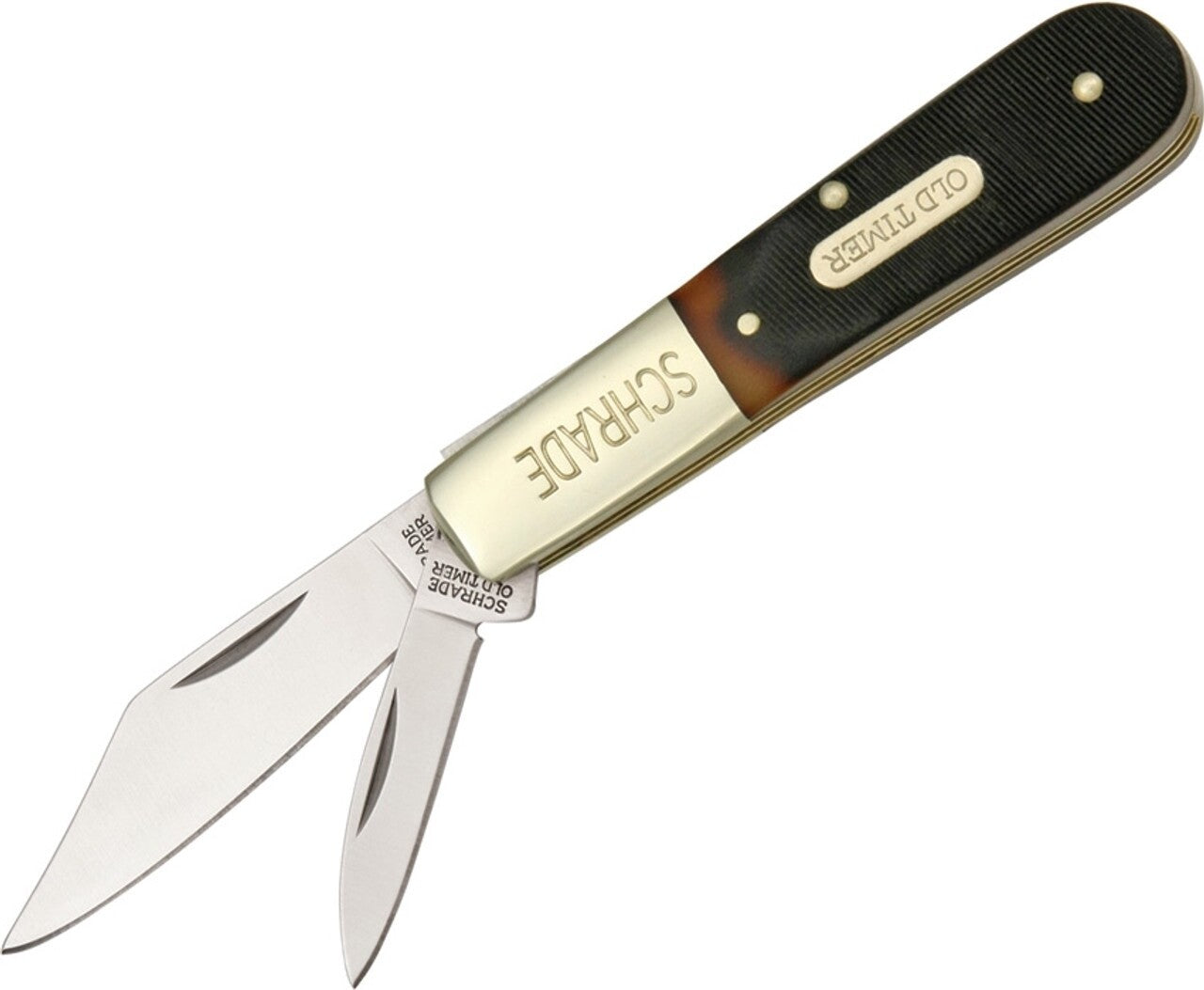 Schrade Old Timer Barlow Vintage Retro Pocket Knife 2 Blades Sharp Carbon Steel