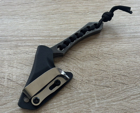 Mini Hatchet Kiradashi Knife Fixed Blade Kydex Sheath 61hrc 9cr18mov 10mm Thick