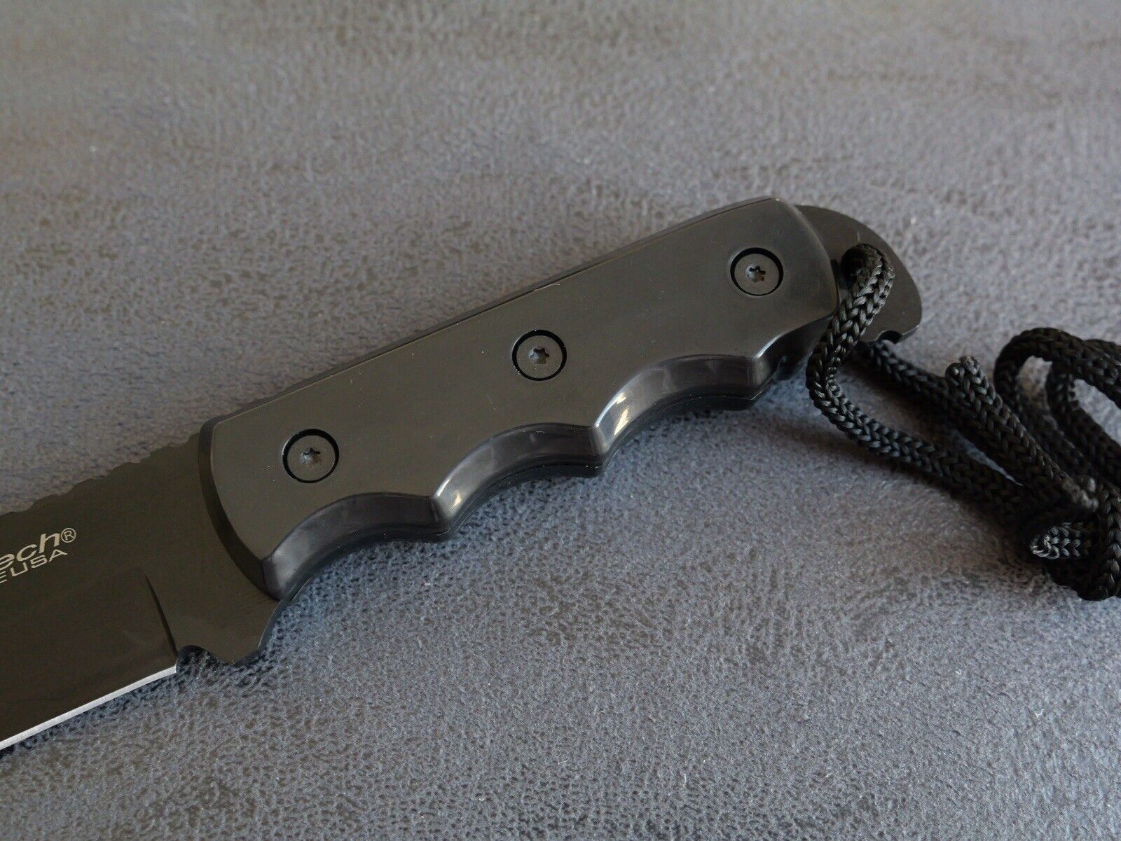 8” Fixed Blade Knife Full Tang Black Nylon Sheath 4mm Thick Tactical Edc