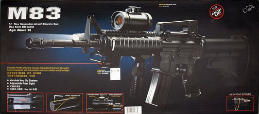 Double Eagle M83 A2 Electric Airsoft Rifle 37" overall Battery + Charger