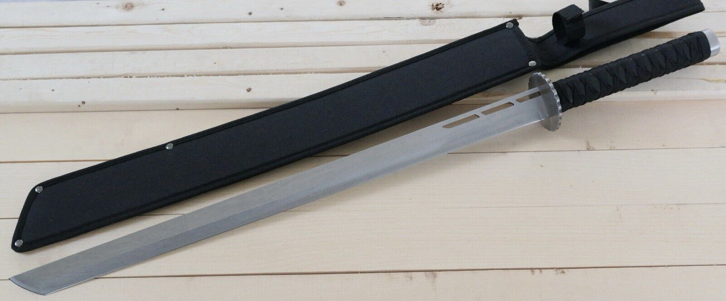 29” Ninja Sword 🥷 Tanto Steel Hilt Full Tang Razor Sharp Samurai Battle Ready