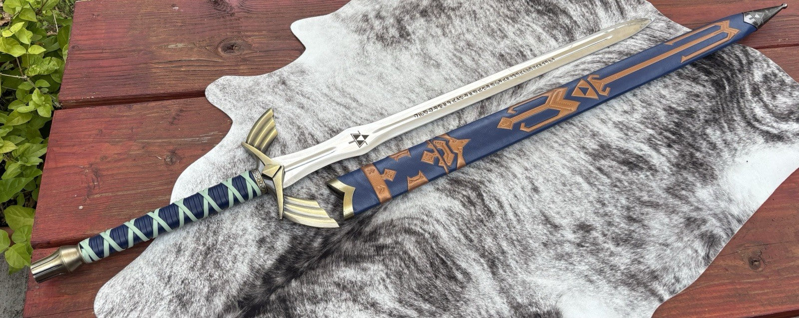 49" LARGE 1:1 Legend of Zelda Master Sword Skyward Replica Blade Blue Link Hyrul