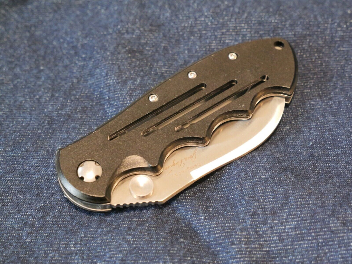Black Hawk Bill Pocket Knife Manual Opening Liner Lock Sharp Hawkbill Hook Clip