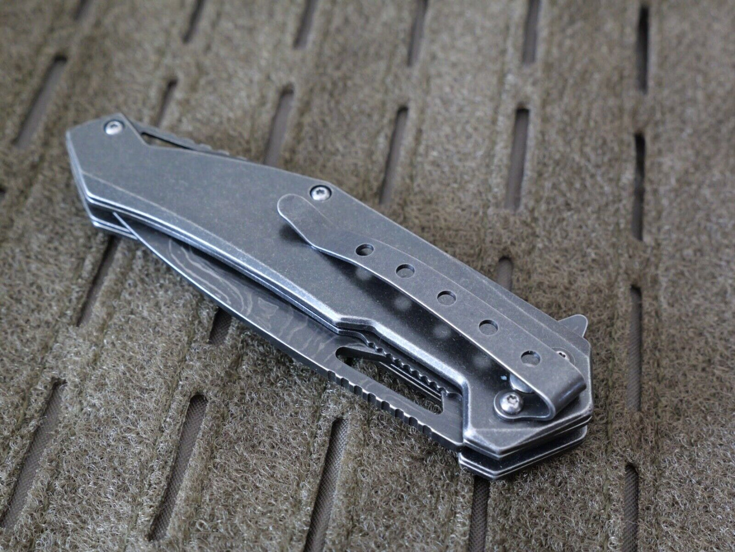 New Modern Pocket Knife All Metal Sharp High Quality Full Size Spring Assist 8"