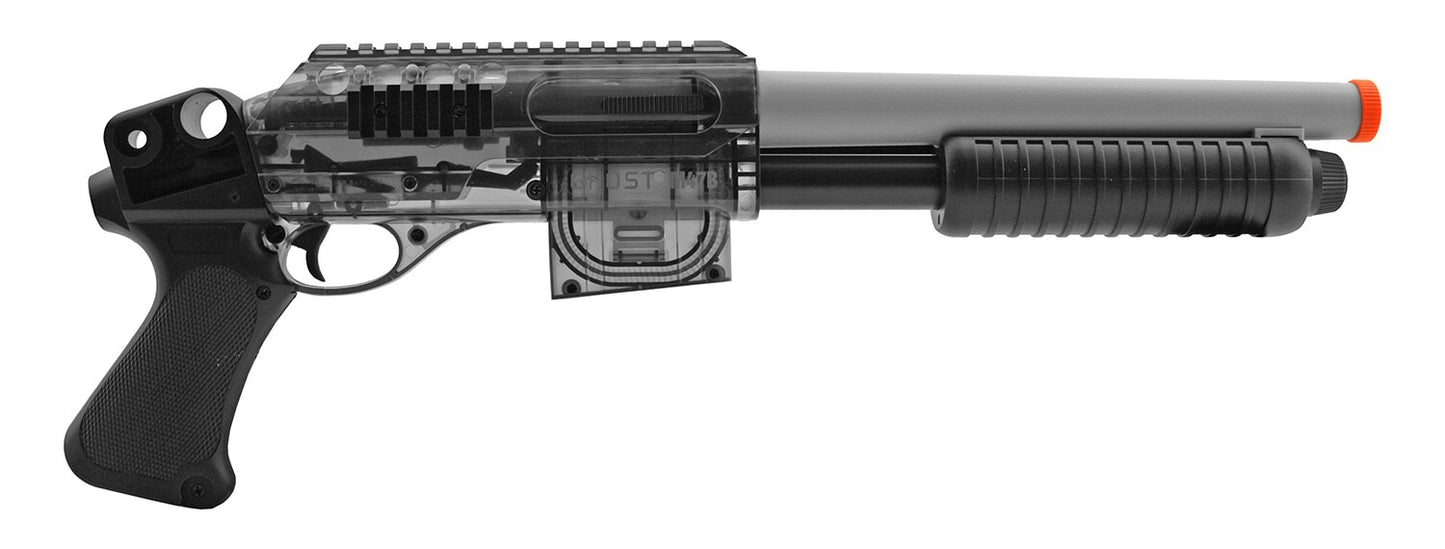 Game Face - Ghost Spring Powered Airsoft Shotgun and Pistol Kit Clear 370 fps