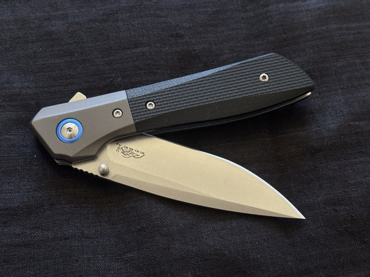 8cr13mov Ball Bearing Pocket Knife High Quality Sharp Titanium Micarta Handle