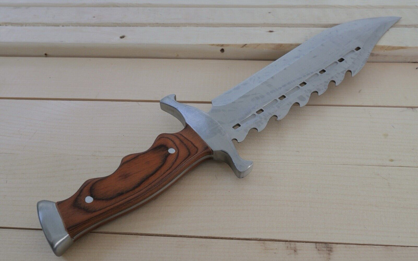 15” Bowie Knife Full Tang Classic MEGA XL Sawback Nylon Sheath Hilt Heavy Duty