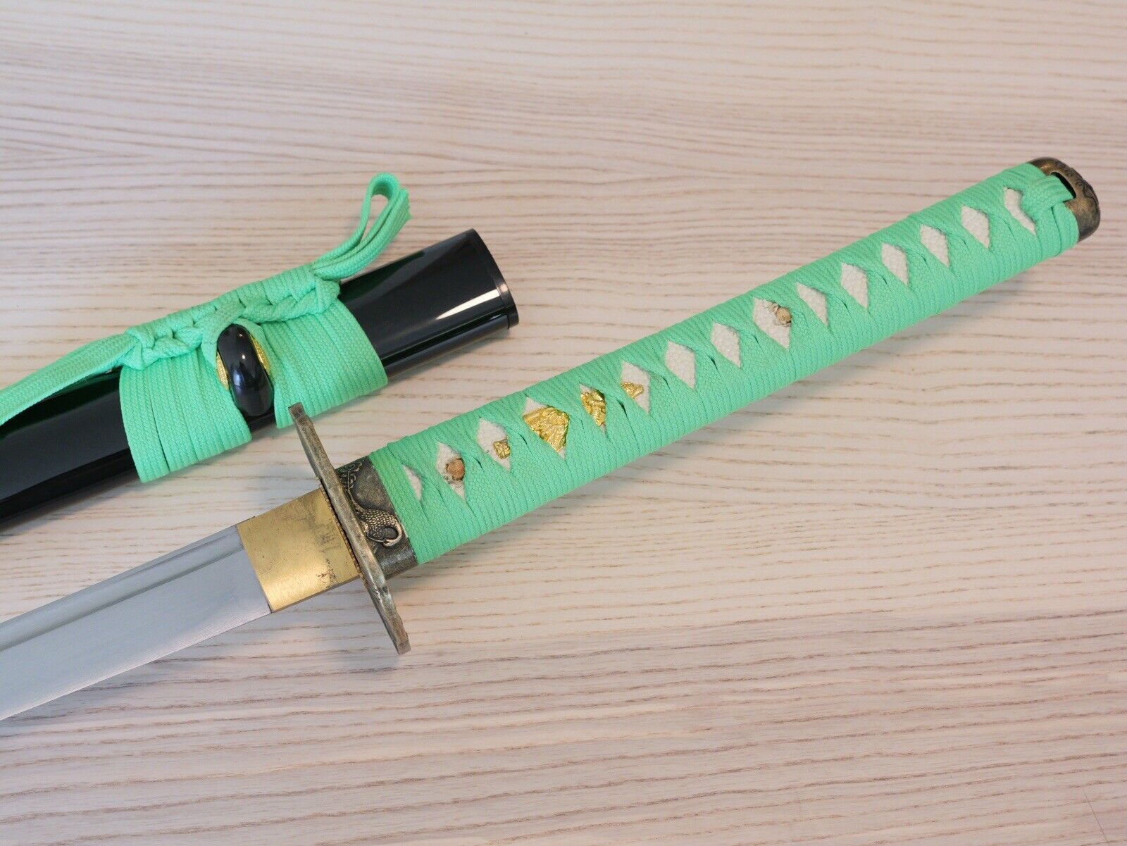 41” Samurai Sword Katana Koi Lake Serene Hand Painted Scabbard Battle Ready