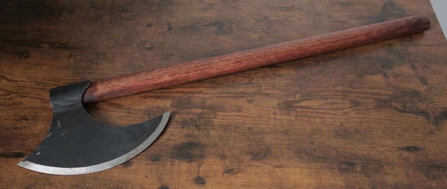 30” Viking Bearded Axe Carbon Steel Hand Forged Heavy Duty Hardwood Handle