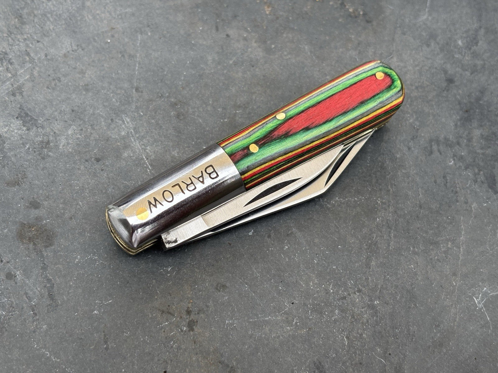 Barlow Vintage Retro Pocket Knife 2 Blades Sharp Stainless Steel Wood Handle