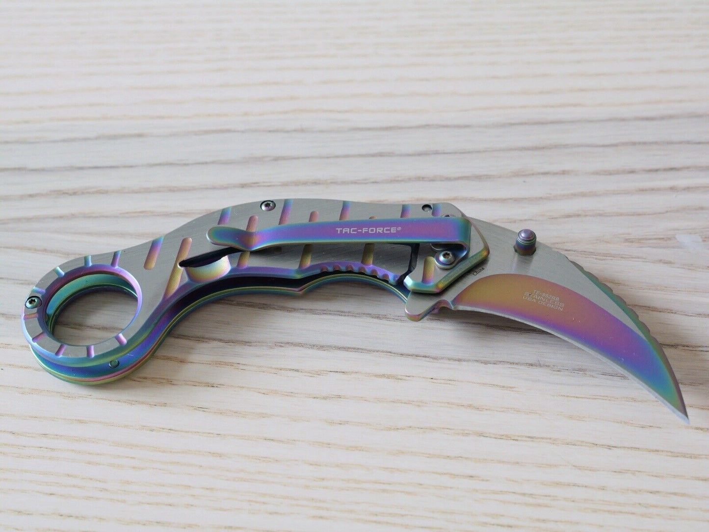 Metal Karambit Folding Pocket Knife Frame Lock Heavy Duty Spring Assist Knife