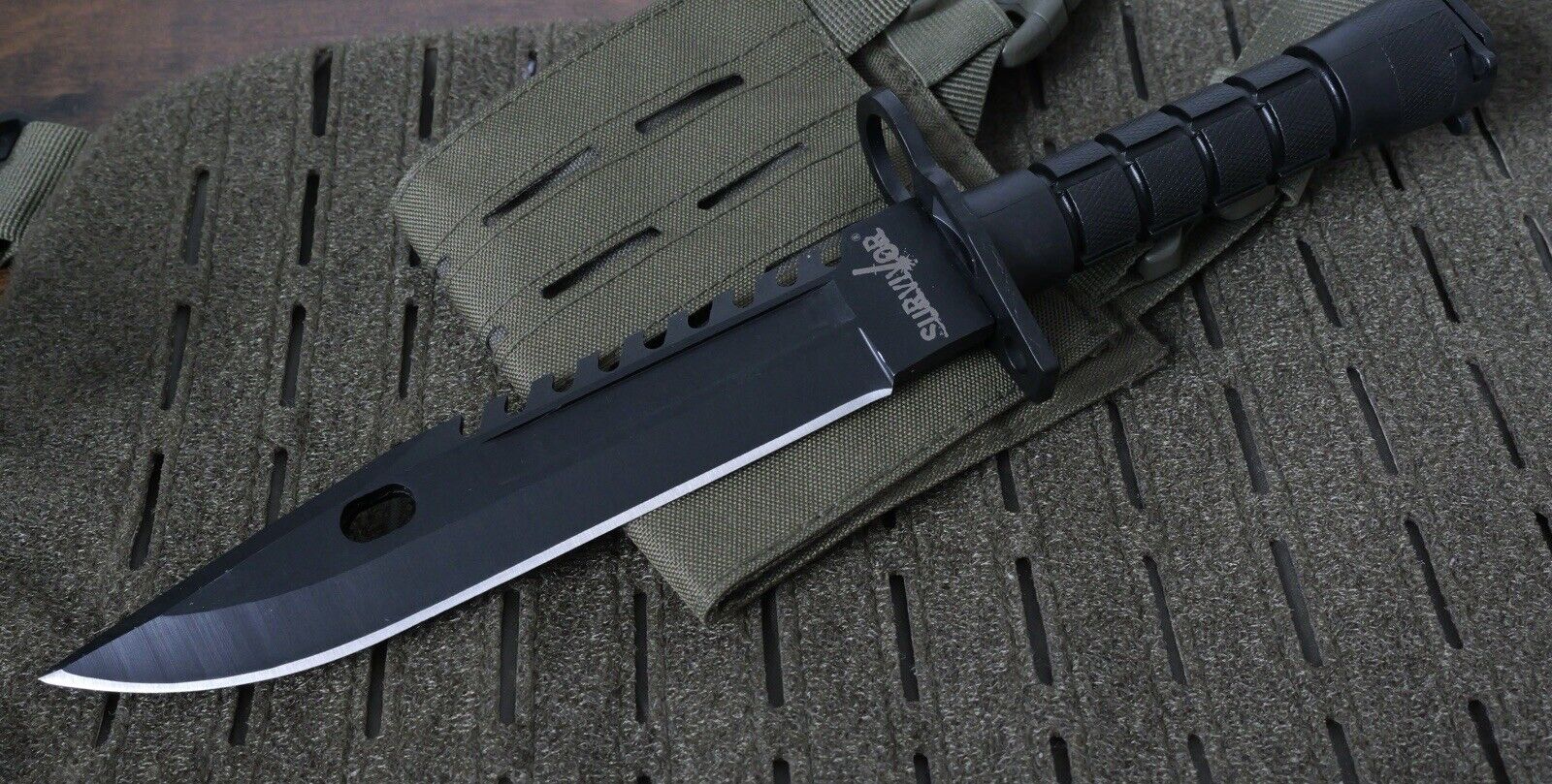 M-9 BAYONET SURVIVAL Knife Scabbard Saw Back AR Wire Cutter Tactical Holster 13"